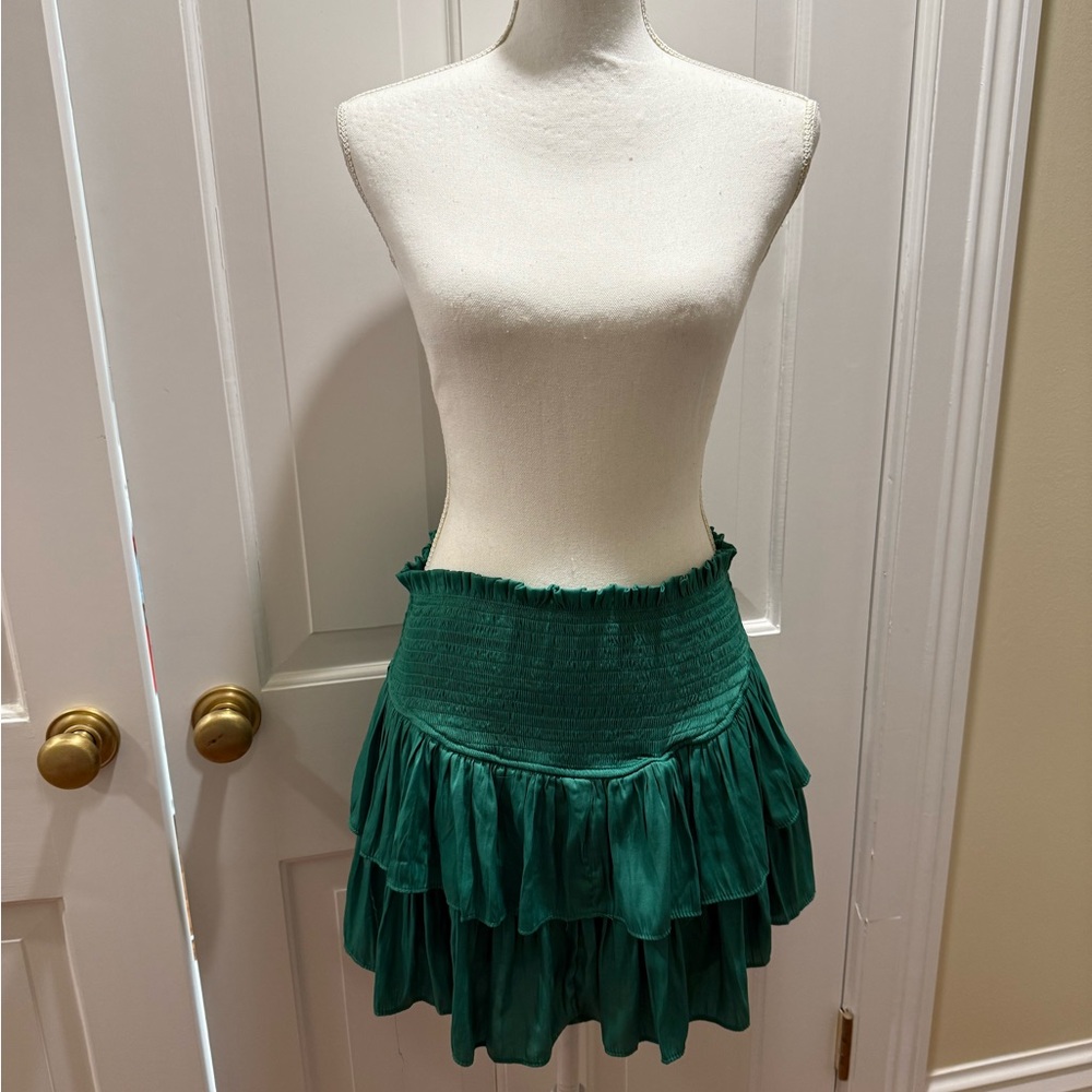 Altar’d State Green Ruffle Skirt